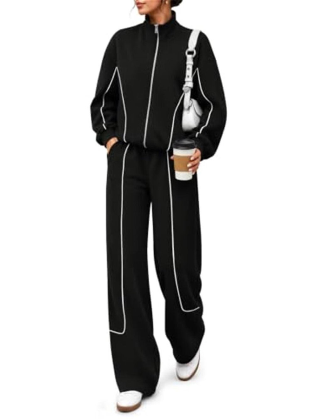 Women’s 2 Piece Outfit Fall Tracksuit Matching Lounge Set